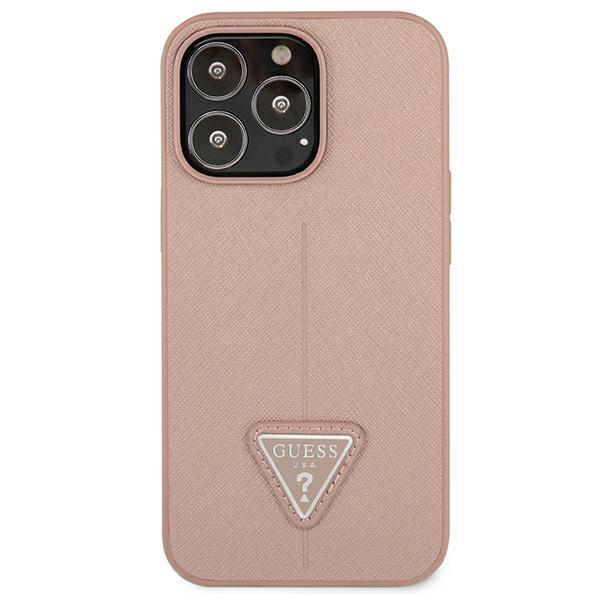 Guess Guhcp13Lpsatlp Iphone 13 Pro/ 13 6,1 Różowy/Pink Hardcase Saffianotriangle Logo