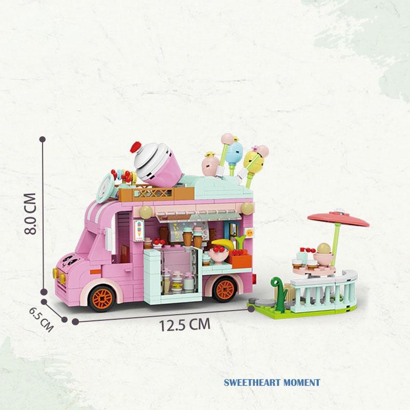 Cafe Street Scene Building Blocks For Girls Plastic Abs Material