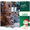 LED Christmas Climbing Ladder Lights with USB Santa and Colorful Stars for Outdoor Decoration