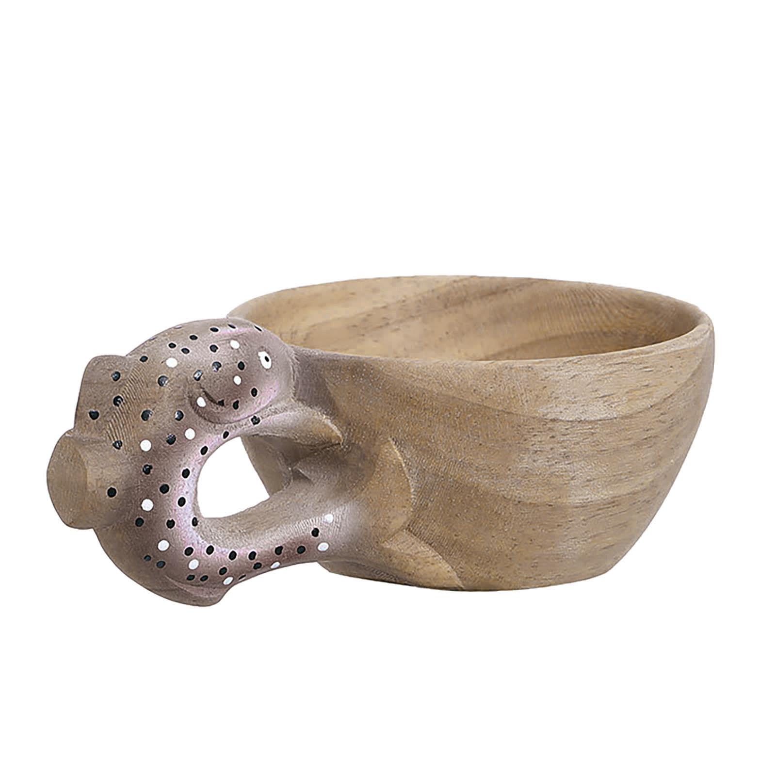 

Ручная резная деревянная кружка с изображением головы животных для путешествий на открытом воздухе, кемпинга D