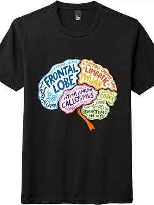 Cool Brain Unisex Tee|Funand Colorful for Science Lovers,Casual and  Hangouts T-shirt