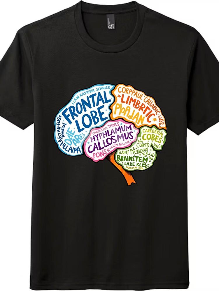 

Cool Brain Unisex Tee|Funand Colorful for Science Lovers,Casual and Hangouts T-shirt M