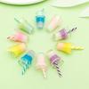 10-Color Resin Pearl Bubble Tea Charm for DIY Jewelry