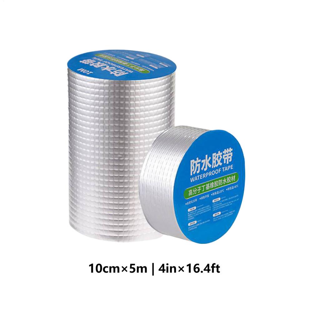Waterproof Tape For Leaks 1.5mm Thick Aluminum Foil Patch Leak Fixing Rubber Repair Tape For RV Window Door Bathroom Pipe Roof
