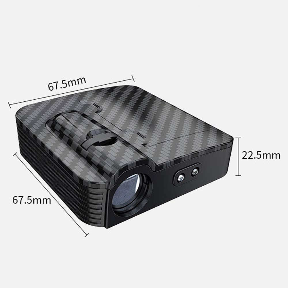 HualuBro 2pcs LED Curtain Lamp for Universal Car, Door Welcome Light, Easy Installation, No Wiring Needed Carbon Fiber (For Jeep)