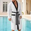 Waffle jacquard bathrobe sauna suit thin nightgown long couple loungewear hotel casual bathrobe