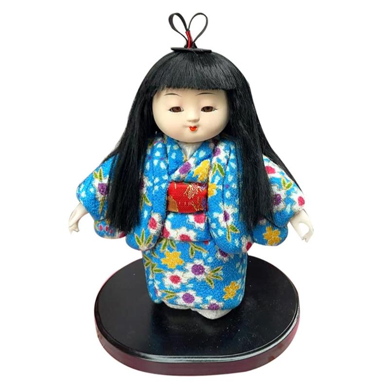 Geisha Doll Action Figures Kimono Girl Statue Collectible Figurines Decorative Sculptures Ornament Office Home Decors