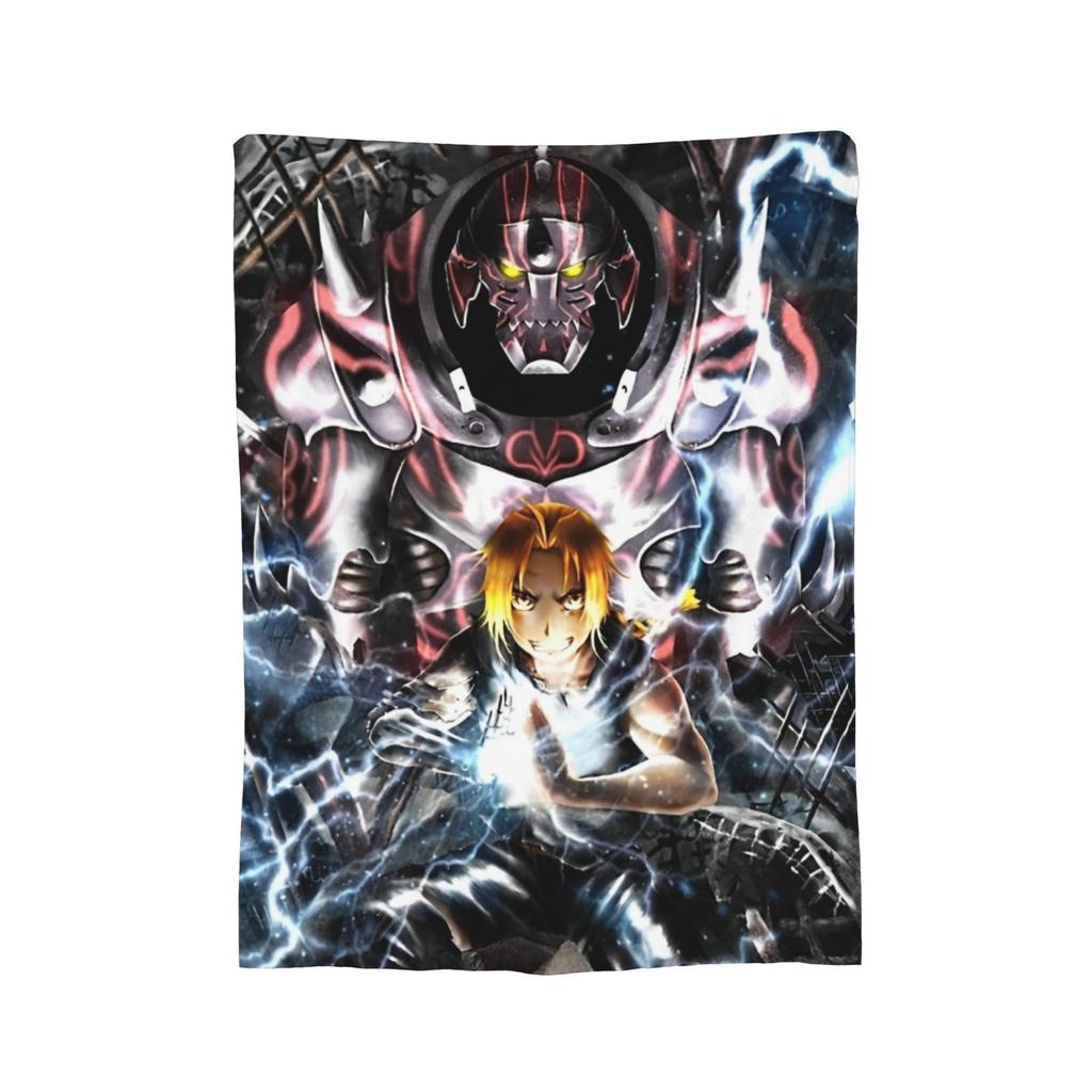 Fullmetal Alchemist Blanket Cover Flannel Anime Manga Warm Throw Blankets for Bedding Couch Bed Rug