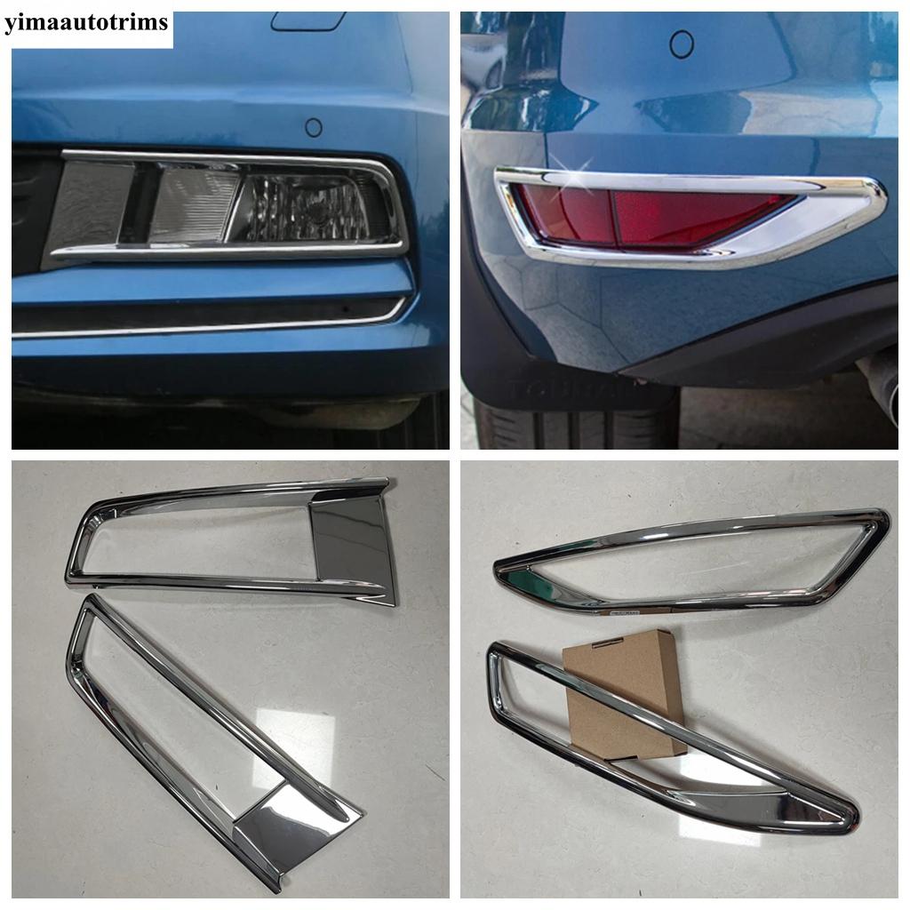 Car Front Rear Fog Lamp Light Frame Stickers Cover Trim For VW Volkswagen Touran 2016 -  ABS Chrome Accessories Exterior Kit
