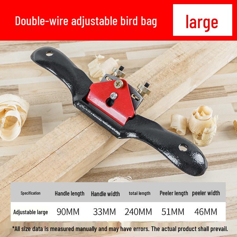 Handcrafted Bird-Shaped Wood Plane Set: Small Carpenter's Iron Blade & Scraper for Home Use