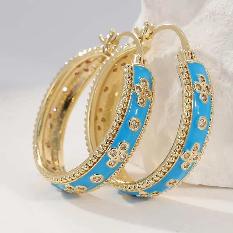 Schwarze Kristall Weiße Zirkon Schachbrett Quadratische Steine Creolen Für Frauen Vintage Goldfarbe Ohrstecker Hochzeits Schmuck Geschenke