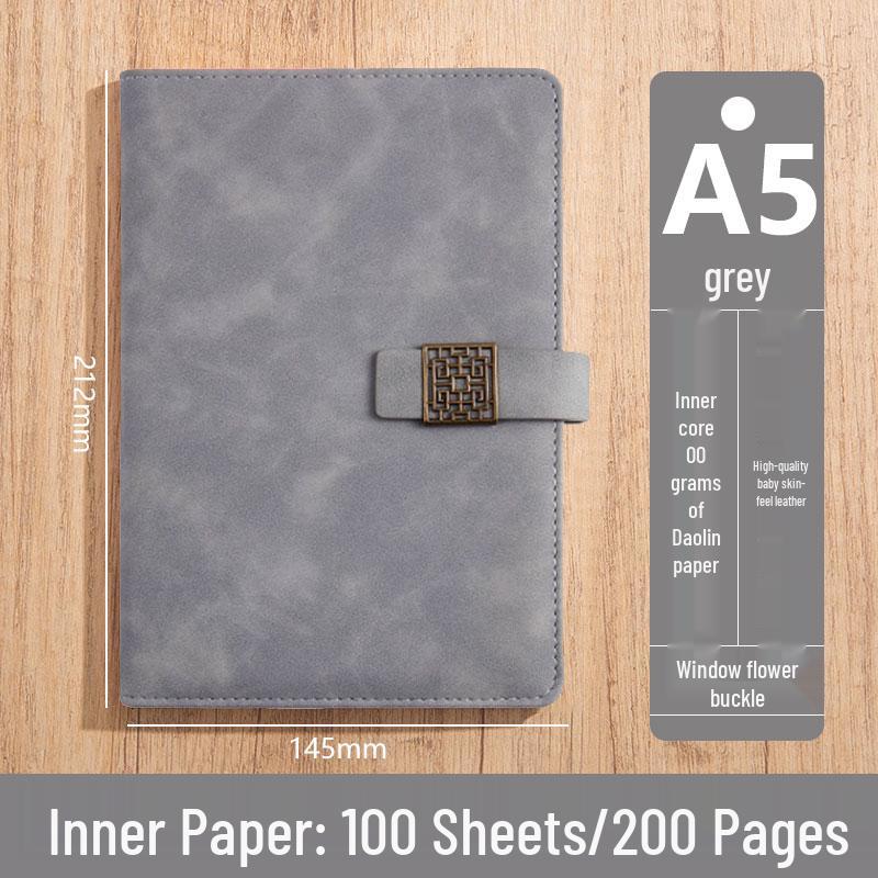 Personalized A5 Soft Leather Notebooks with Logo Printing: Custom Covers & Pages for Office Use