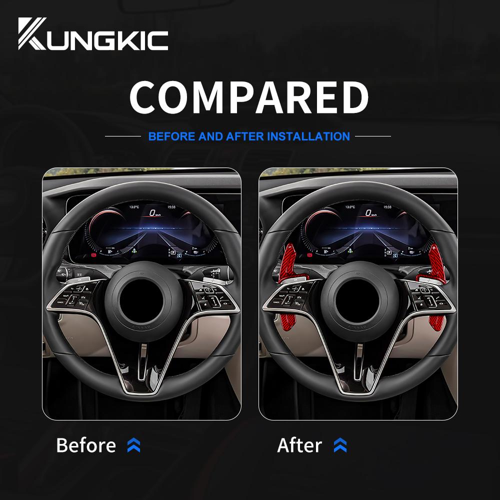 Real Hard Carbon Fiber For Mercedes-Benz C Class W206 E Class W213 S213 C238 A238 S Class W223 Car Steering Wheel Paddle Shifter