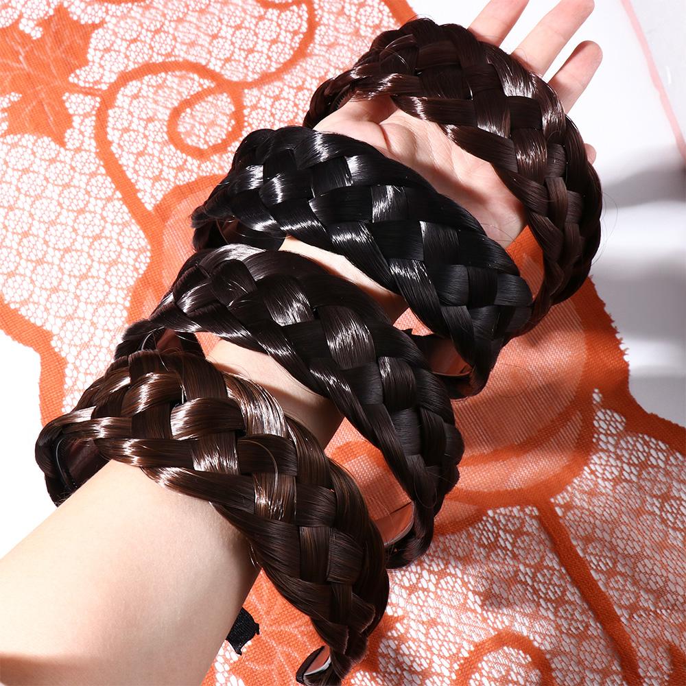 High Cranial Top Artifact Korean Style Headwear Wig Headband Wide Hair Hoop Female Hairbands