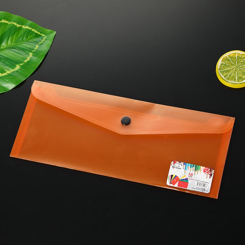 1 Pz Set di Buste di Plastica A6 Trasparenti Cartelle Busta Porta Documenti Colorate Studenti Borsa per Imballaggio Carta Cartellina