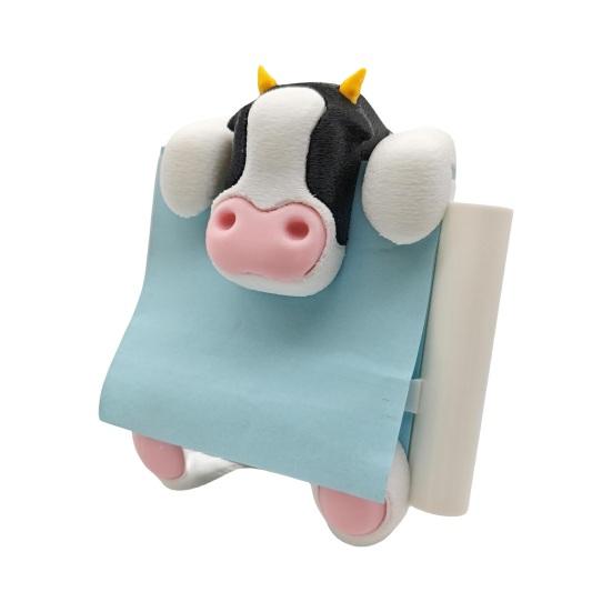 

Держатель для липких заметок в виде коровы, выдвижной диспенсер для заметок с держателем для ручки на присоске