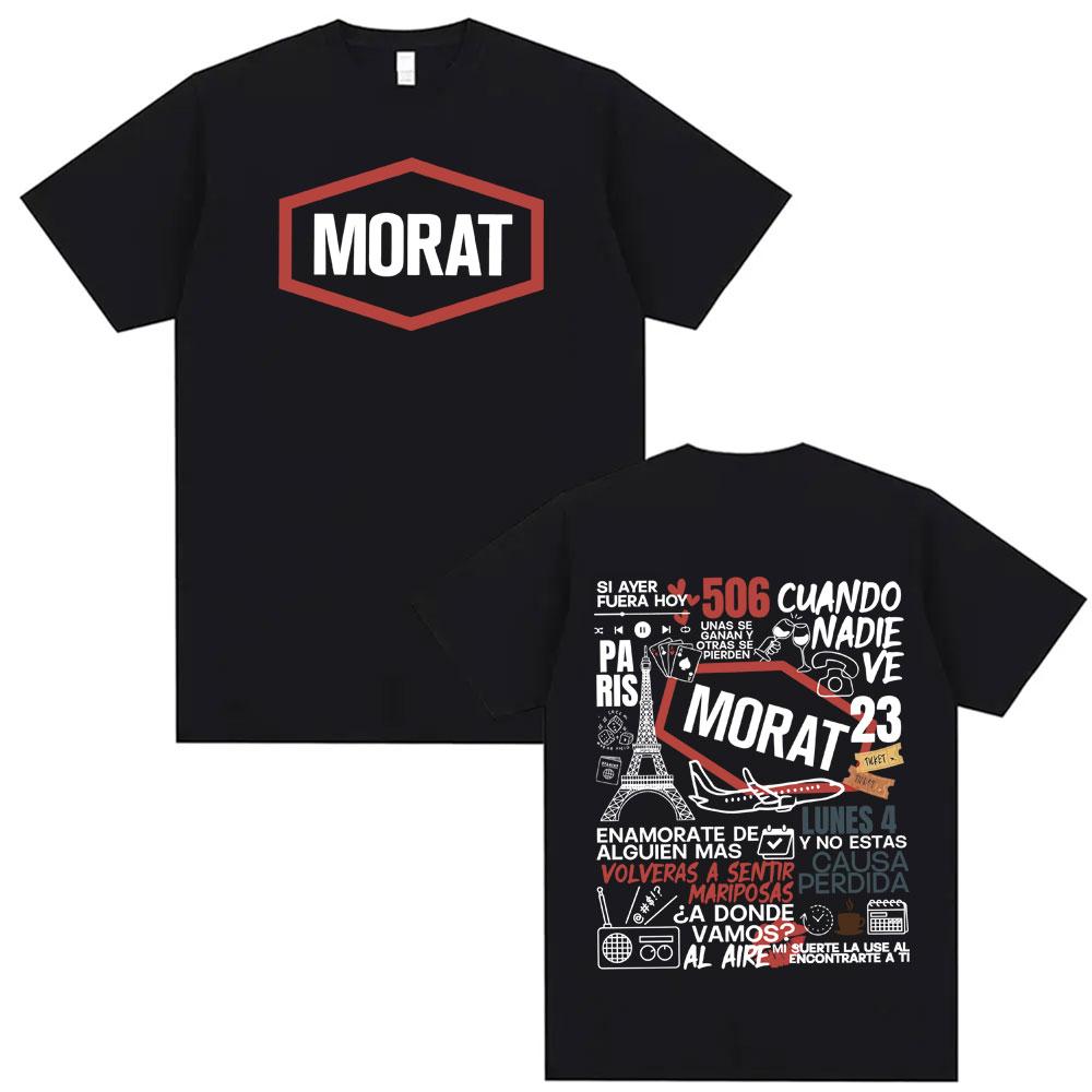 Rock Band Morat Grafiche Album T-shirt Unisex Moda Unisex Retro Estate Hip Hop T-shirt Alta Qualità T-shirt Oversize Streetwear