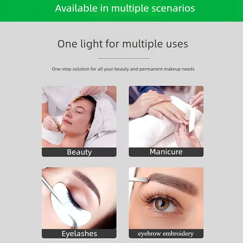 Led Nail Lamp Half Moon White Light Usb Plug Refill Light For Beauty Salon Nail Salon Bedroom Desktop Dressing Work Light