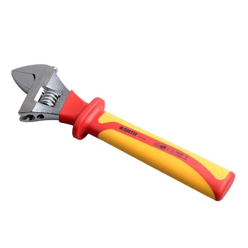 SATA VDE Insulated Large Opening Adjustable Wrench
