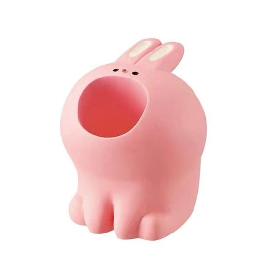 

Милый держатель для ручек в виде животных, мини-динозавр, дельфин, акула, пингвин, кошка, собака, кролик, портативная подставка для карандашей из смолы, органайзер, подставка, настольное украшение G