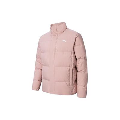 Anta Outdoor Series Solid Color Four-Proof High Collar Warm Snow Shell Down Jacket Unisex Outerwear Peach-Pink 952347916-5
