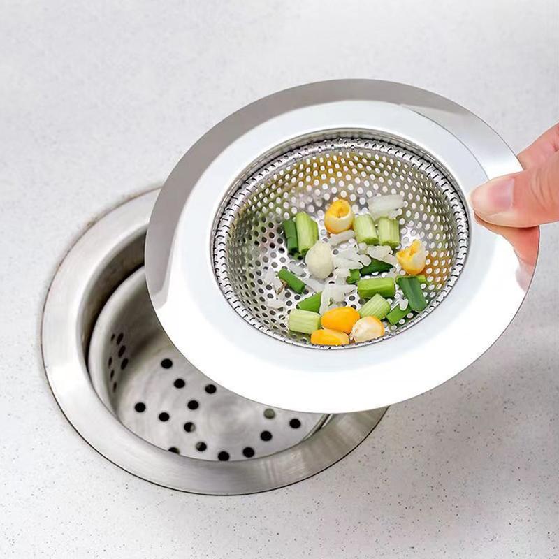 1Pcs Kitchen Sink Filter Stainless Steel Mesh Sink Strainer Filter Bathroom Sink Strainer Drain Hole Filter Trap Waste Screen