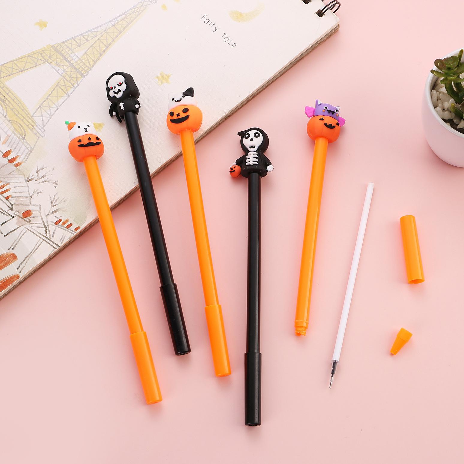 

1pc Halloween Cartoon Gel Pen Funny Writing Pen Office Supplies for Student Game Reward, Halloween Party Supplies Creative Halloween Gifts 0.5mm Gel P Random style 1PC