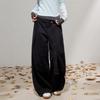 ICH MODE Women's Pleated Wide-Leg Cotton Pants