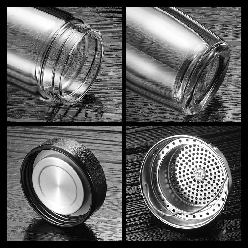 Shangqi High-Temperature Borosilicate Glass Tea Infuser Mug 500ml