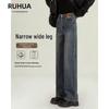 Women's 2025 Fleece-Lined Slimming Straight Leg Jeans - High Waist, Perfect for Pear-Shaped Body, Spring & Autumn Style