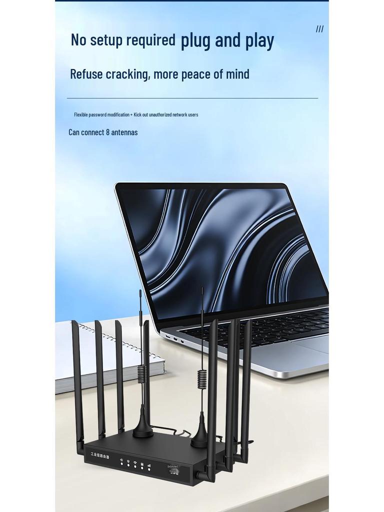 S01C 4G Wireless Router with Enhanced Eight-Antenna, Plug-and-Play for Dorms and Rentals