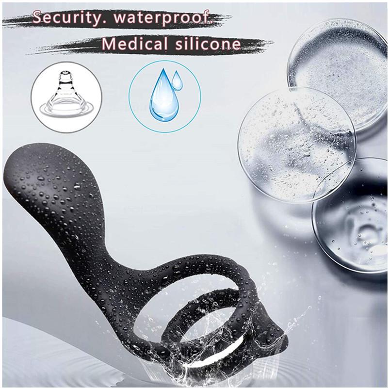 Male Penile Ring Vibrator for Delayed Sexual Intercourse Male Couples Sex Toys Adult Products