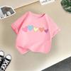 Girls shortsleeved tshirt new summer crew neck top girls foreign summer clothing childrens halfsleeved childrens clothing