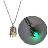 Unique Pendant Necklace Dragon Claw Luminous Bead Pendant Neckchain Natural Stones Charm Collarbone Chain Accessory