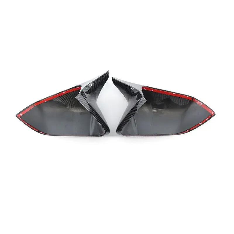 LHD For US Ford Mustang 2015- Car Rearview Side Mirror Cover Wing Cap Exterior Door Rear View Case Trim Sticker Carbon Fiber