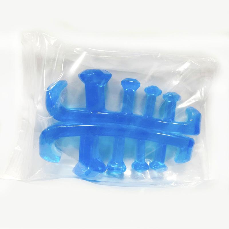 Blue Silicone Yoga Toe Separator - Five-Finger Diamond Clip