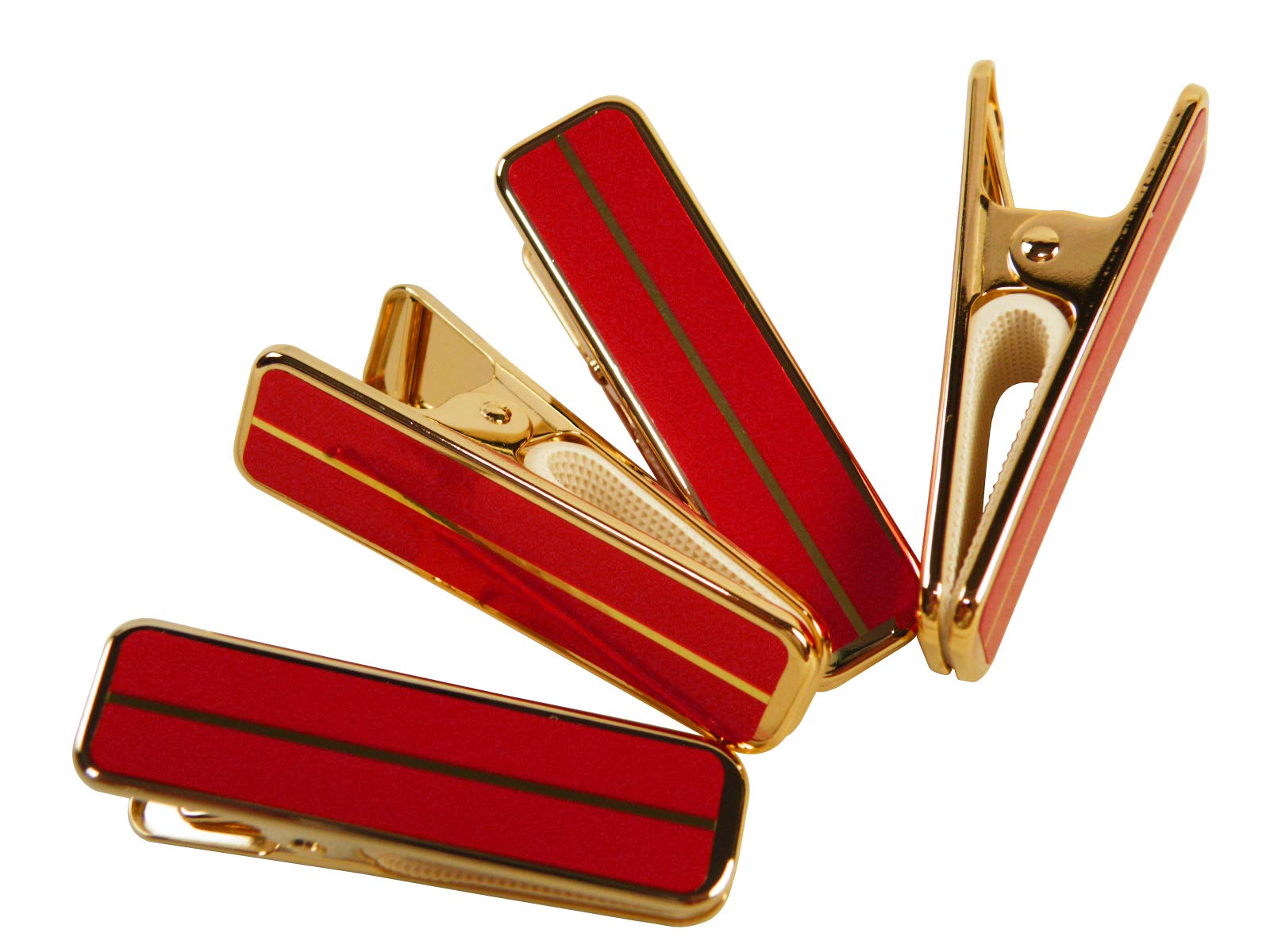 

[Hanamichi] Kimono Dressing Clips, Handy Clips, Brass, Small Size, Set of 4 (Red 4P)