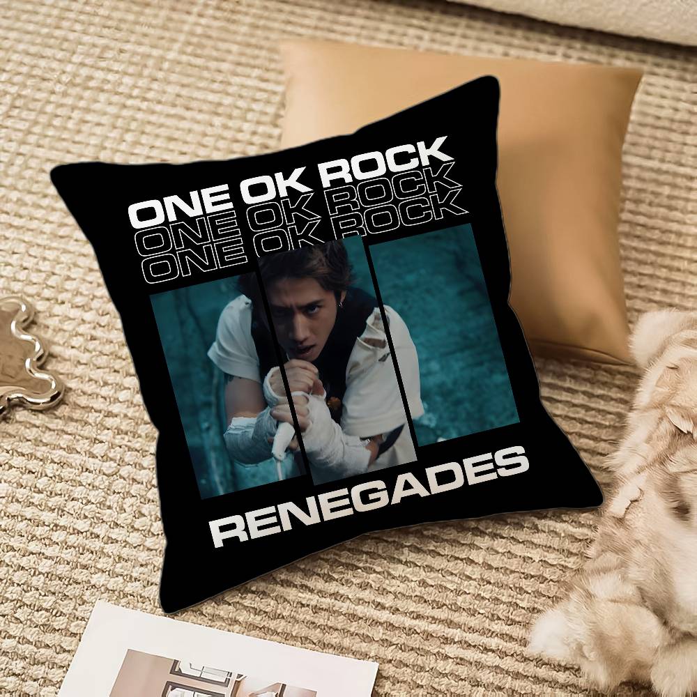 Band O-One Ok Rock-Mt Rock Ambitions Pillow Case Comfort Sofa Bed Silky Elegant Invisible Zipper Decorative Cushion Cover
