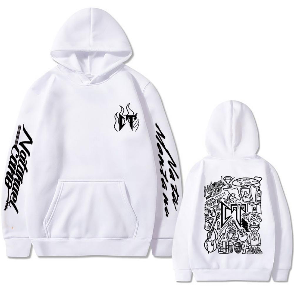 Singer Natanael Cano Corridos Tumbados Sloth CT Double Sided Print Hoodie Male Casual Oversized Pullover Men's Hip Hop Hoodies
