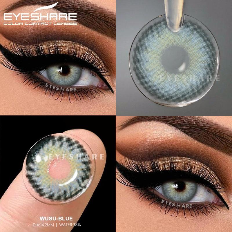 1 Paar farbige Kontaktlinsen für die Augen Grüne Linsen Graue Pupillen Schöne Pupillenfarbe Augenlinse Jährlich Natürliche Blaue Linse