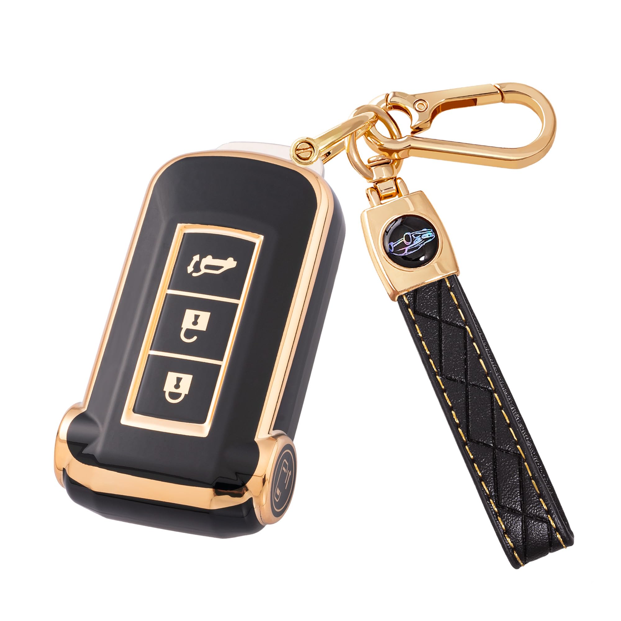 

[Унхоке] Делика Д:5 Ключница, Совместимая с Mitsubishi, Чехол для смарт-ключа, Outlander PHV, Eclipse чёрный