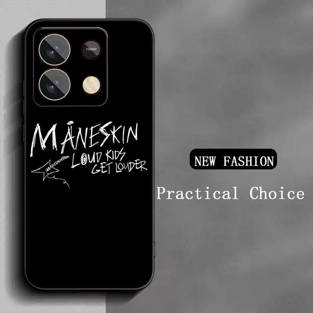 ManeS-skinS Hip Hop Design Phone Case For Redmi Note 14 13 12 11 Pro Plus S 5G 14C A3 Soft Black Phone Cover