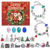 Christmas Advent Calendar Bracelets 2025 24 Days Xmas Countdown Calendar DIY Jewelry Making Kit Gift 22 Sets Of Charm Beads