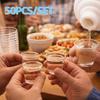 50PCS/SET Mini Transparent Cups Thicken Tasting Cups Portable Disposable Plastic Cups  Kitchen Use