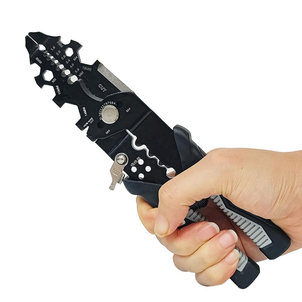 Multifunctional Cutting Stripper Crimping Wire Tool Insulation Stripping Wire Pliers Cable Stripping Tools Multi-Crimper