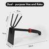 2 In 1 Heavy Duty Hoe Shovel Set Garden Tools for Digging Weeding Loosening Soil Ideal for Balcony Planting Vegetable Flower Gar