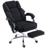 Office Chair with 6-point Vibration Massage and Heat, Fabric Desk Chair with Footrest, High Back, Black