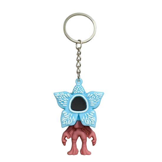 1/4 st Nyckelring Tecknad Blommig Design Nyckelring Handgjord PVC Metall Nyckelring Hängande Hänge Ryggsäck Väska Tillbehör