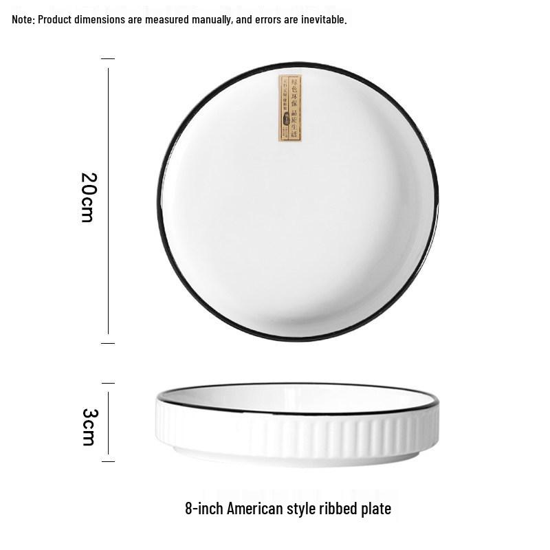 Nordic Style 7/8 Inch Deepened Thickened Ceramic Breakfast Plate (2024 Edition)