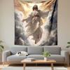Heavenly Ascension with Radiant Light Patterned Tapestry Decorative Wall Hanging, Home Bedroom Living Room Decor